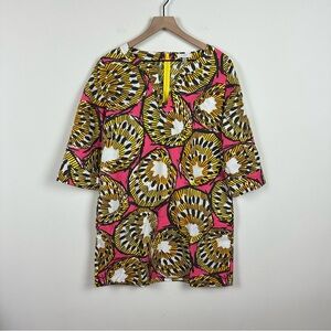 J Crew Yellow & Pink 3/4 Sleeve Tunic Dress, 12